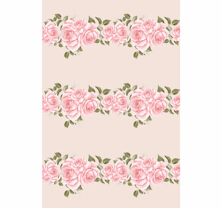 Vintage pink rose pattern Flowers blind - TenStickers