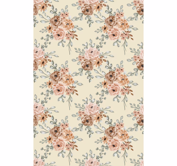Gentle blossom composition flowers and plants roller blind - TenStickers