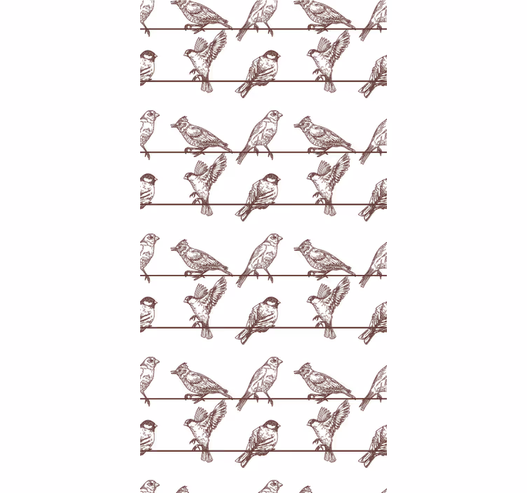 Avian Perched on Limbs flowers and plants roller blind - TenStickers