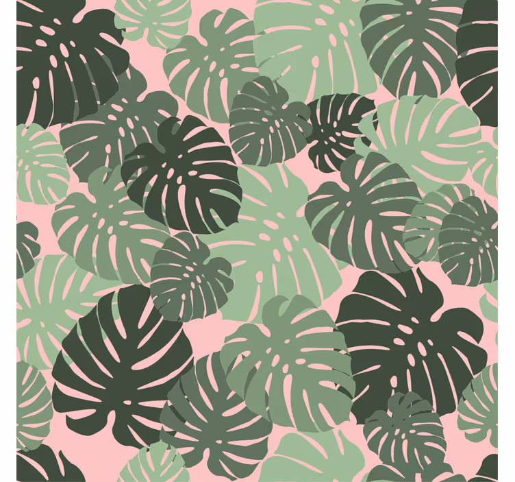 Tropical Monstera Pattern flowers and plants roller blind - TenStickers
