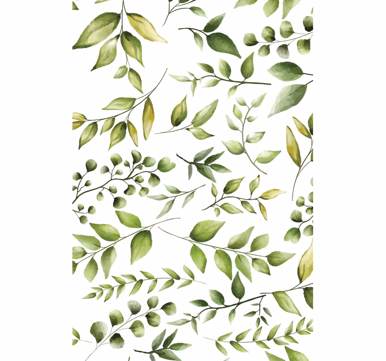 Stylish Greenery Pattern flowers and plants roller blind - TenStickers