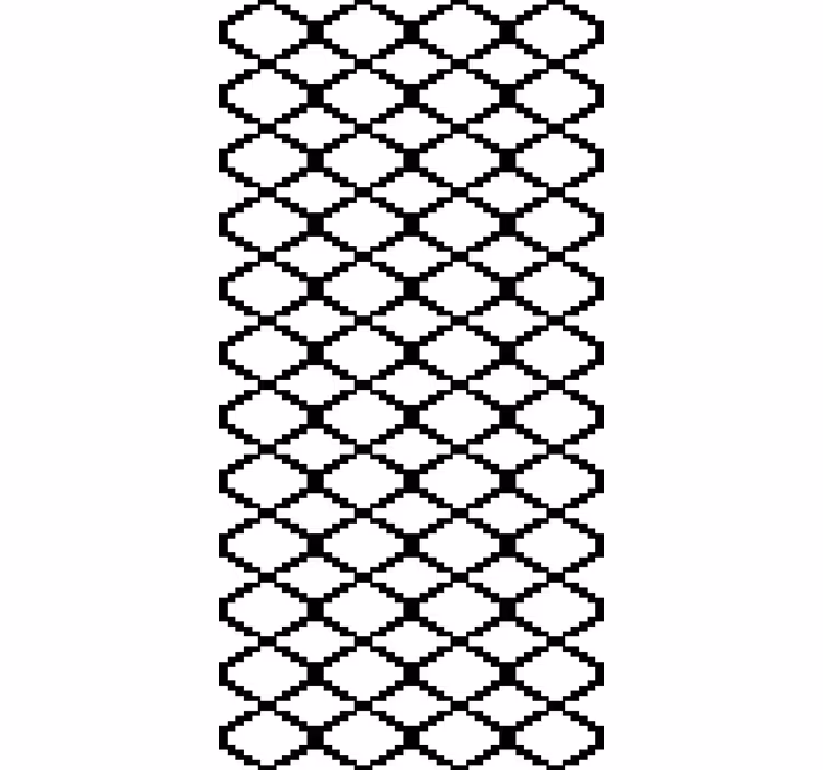Geometric black and white design modern roller blind - TenStickers