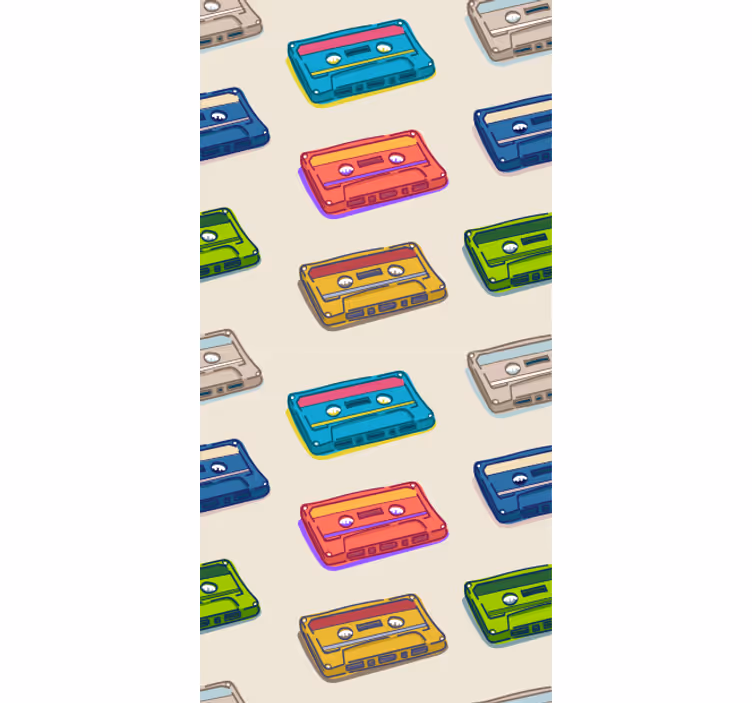 Colorful Cassette Tapes geek roller blind - TenStickers