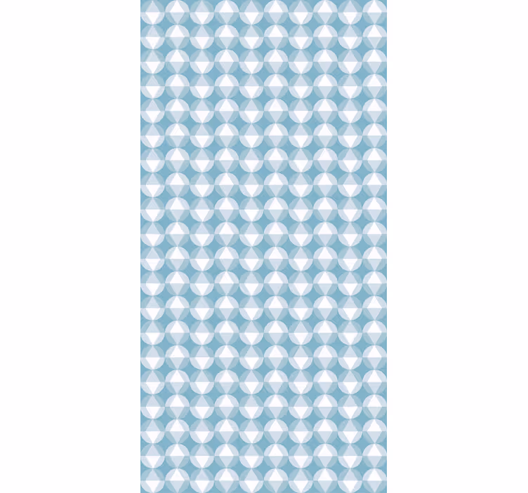 Geometric blue harmony texture and pattern roller blind - TenStickers