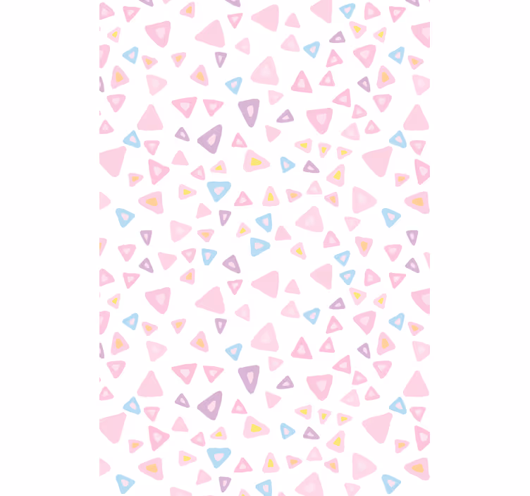 Pink triangle patterns children room roller blind - TenStickers