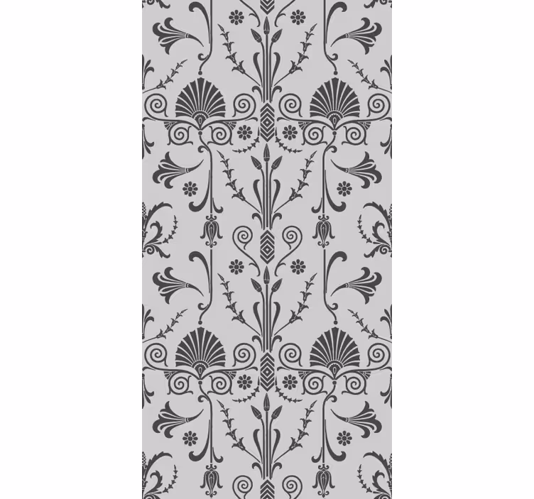 French Provincial gray  Flowers and plant blind - TenStickers