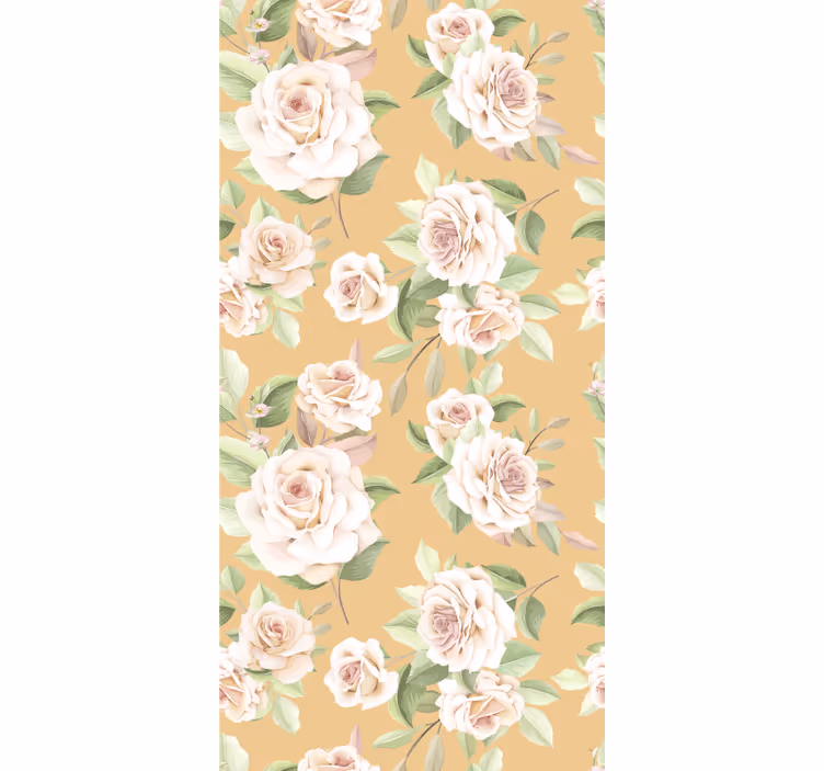 Blooming rose pattern flowers and plants roller blind - TenStickers
