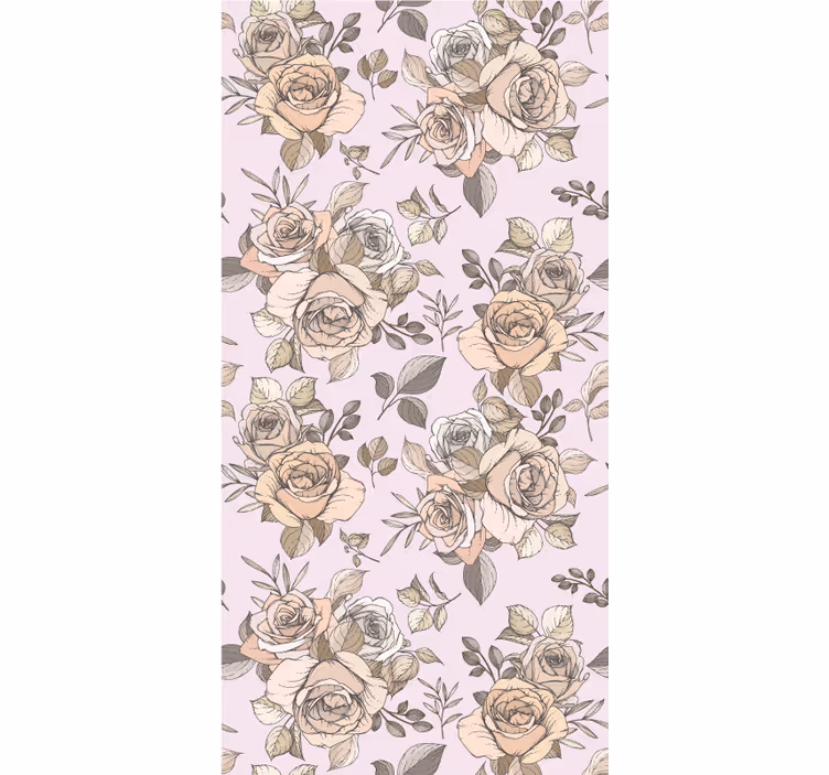 Graceful Rose Motif flower roller blind - TenStickers