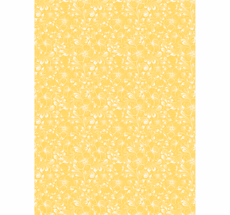Delicate yellow motif flower roller blind - TenStickers