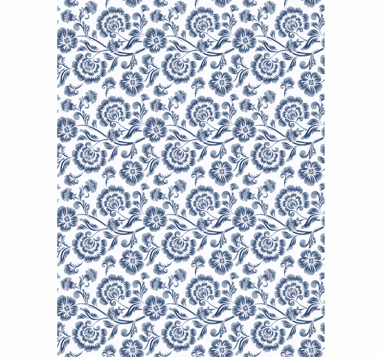 Elegant grey theme flower roller blind - TenStickers