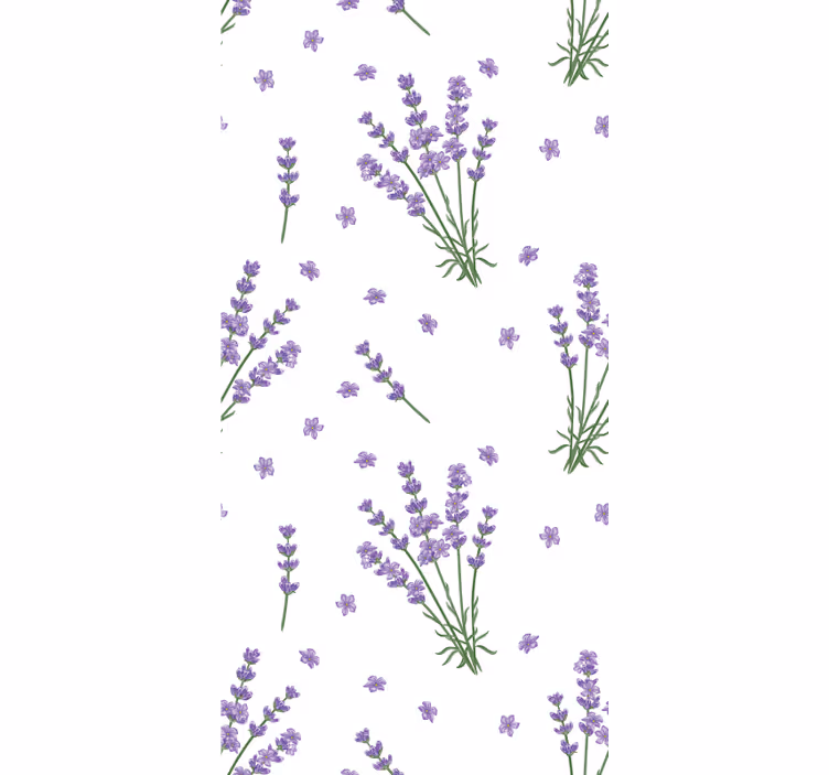 Lavender simple design flowers and plants roller blind - TenStickers