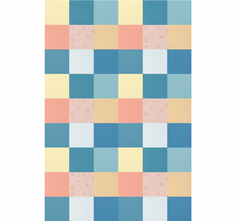 Colorful square pattern texture and pattern roller blind - TenStickers