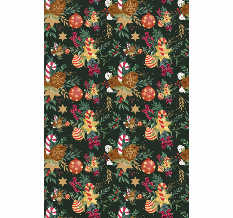 Festive Candy Elements flower roller blind - TenStickers