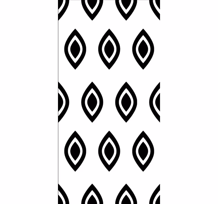 Geometric black and white shapes pattern blind - TenStickers