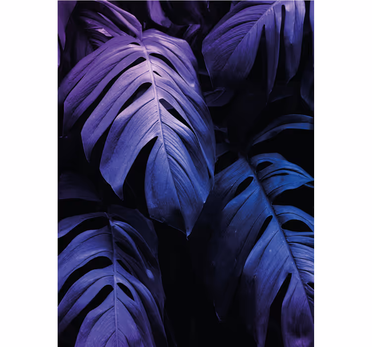 Monstera Deliciosa Foliage flowers and plants roller blind - TenStickers