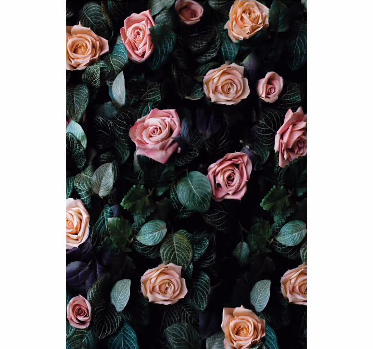 Realistic roses pattern flower roller blind - TenStickers