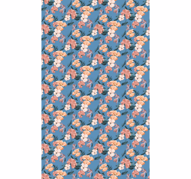 Floral Pattern Delight flowers and plants roller blind - TenStickers