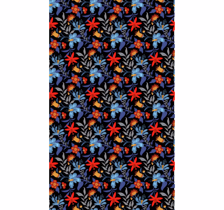 Multicolor Pattern flowers and plants roller blind - TenStickers