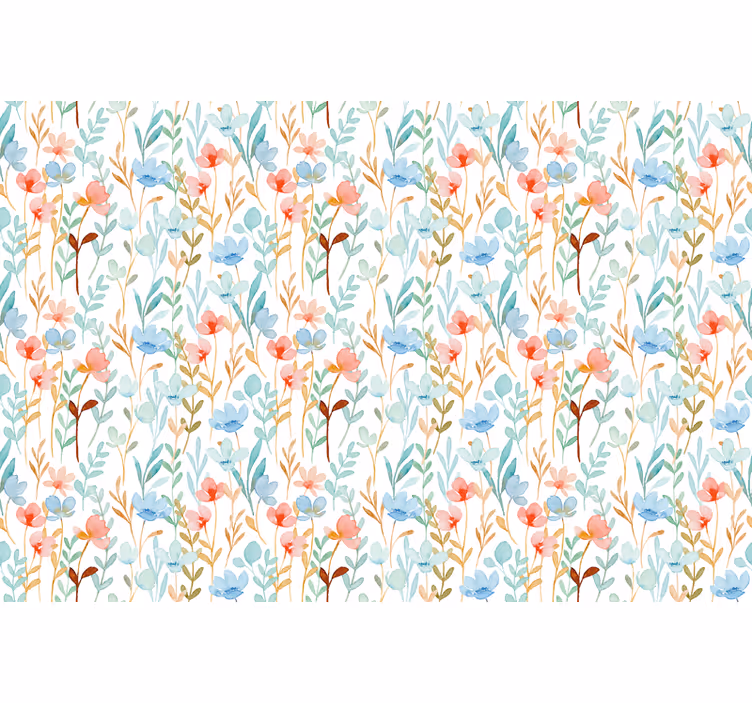 Delicate Botanical Theme flowers and plants roller blind - TenStickers