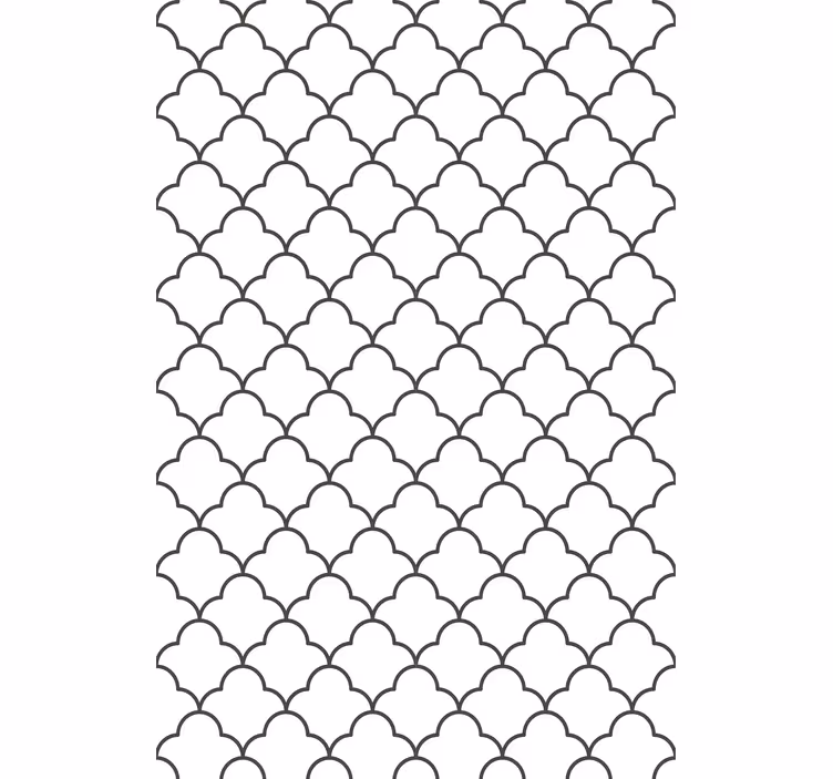 Stylized Curved Pattern modern roller blind - TenStickers