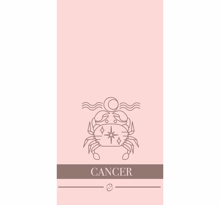 Cancer zodiac emblem text roller blind - TenStickers
