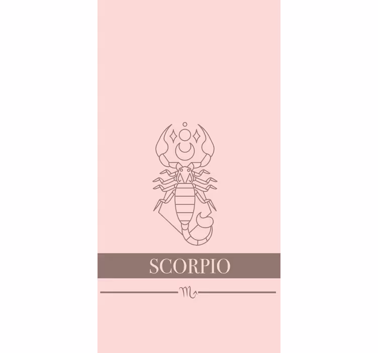 Scorpio zodiac symbol text roller blind - TenStickers