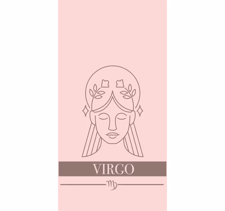 Virgo Character Design text roller blind - TenStickers