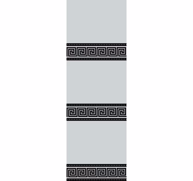 Geometric black patterns elegant roller blind - TenStickers