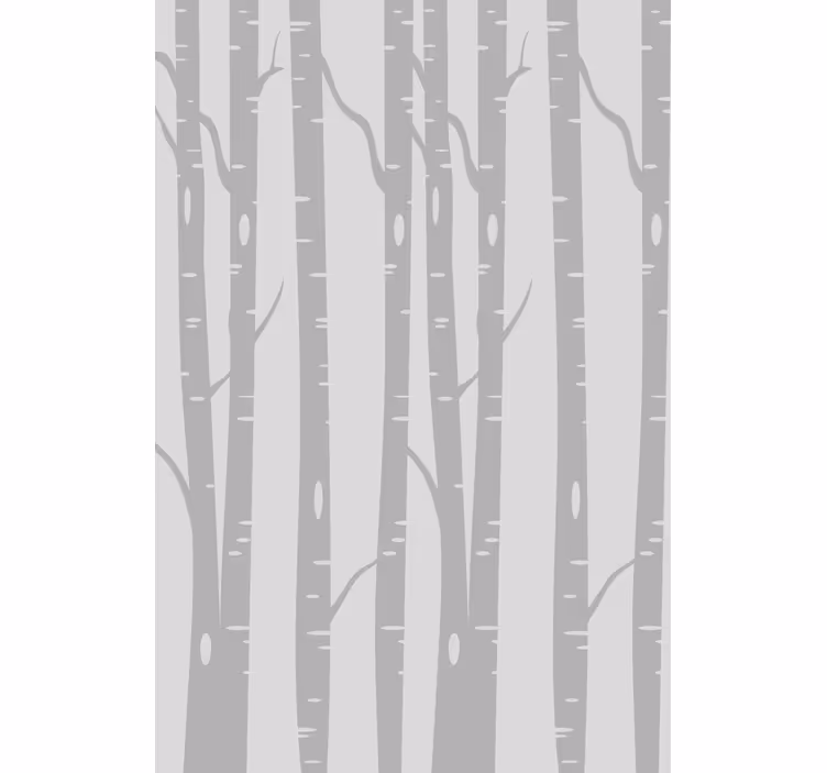 Tall birches forest scandinavian Tree blind - TenStickers