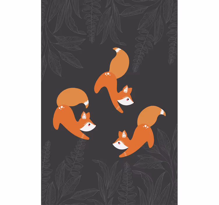 Charming Fox Pattern animal roller blind - TenStickers