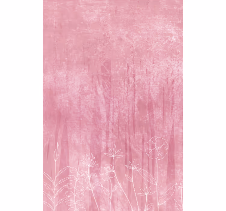 Floral silhouette design flowers and plants roller blind - TenStickers