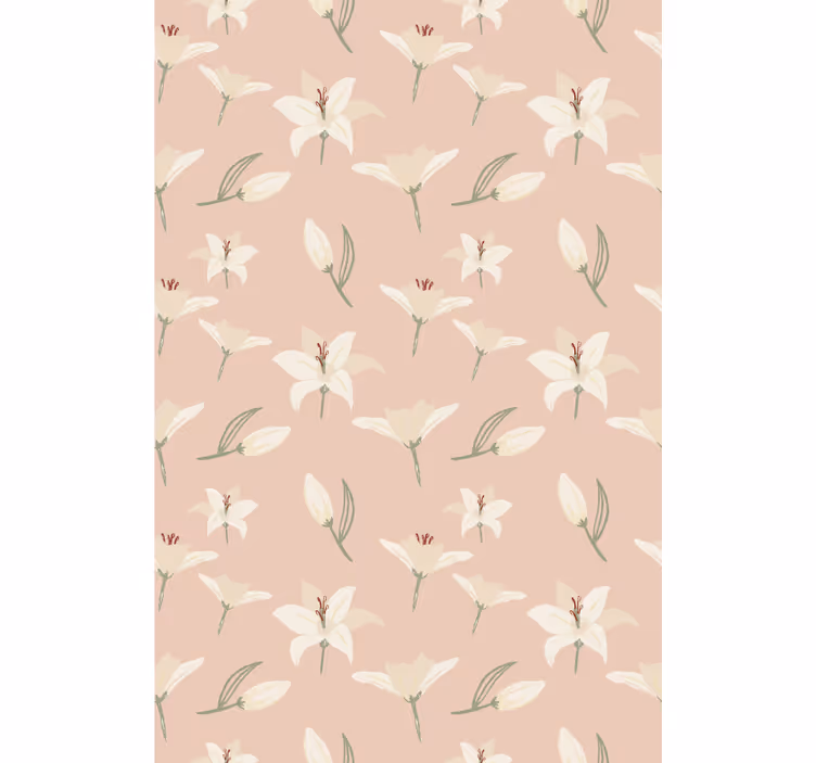 Delicate Floral Pattern flowers and plants roller blind - TenStickers