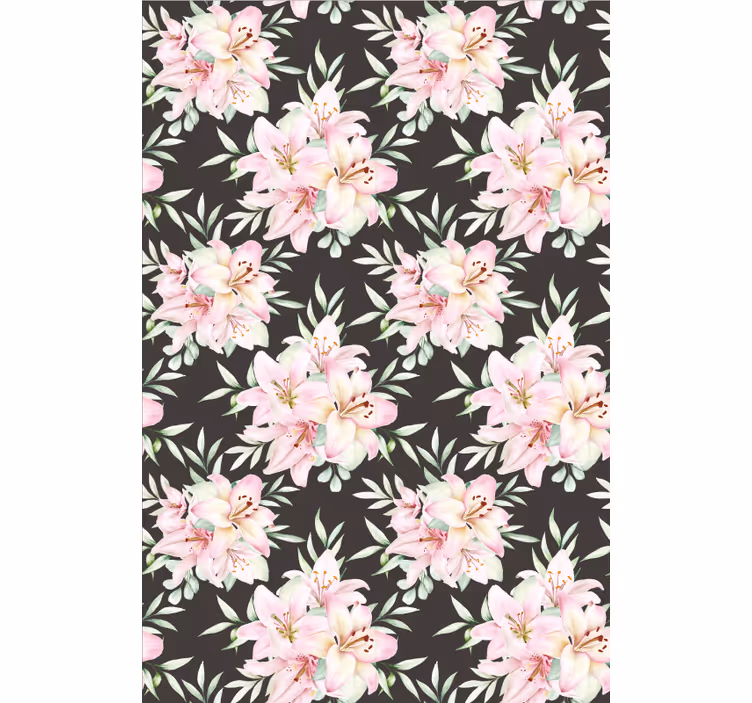 Lily pattern flowers and plants roller blind - TenStickers