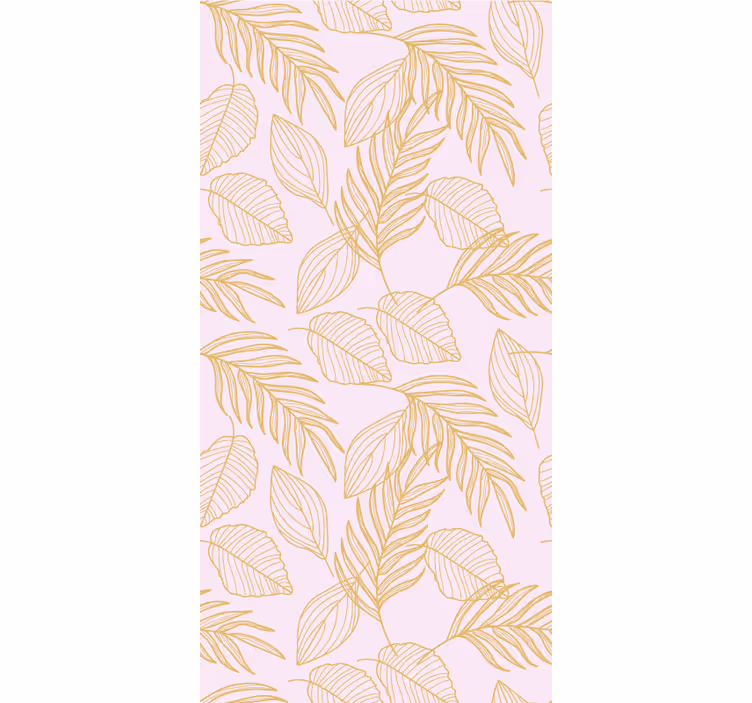 Golden "Boho" leaves pattern plant blind - TenStickers