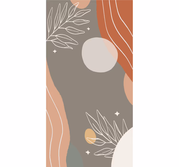 Abstract forms arrangement master bedroom roller blind - TenStickers