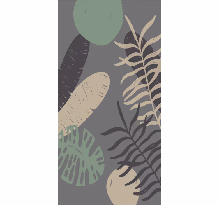 Tropical Greenery Pattern flowers and plants roller blind - TenStickers