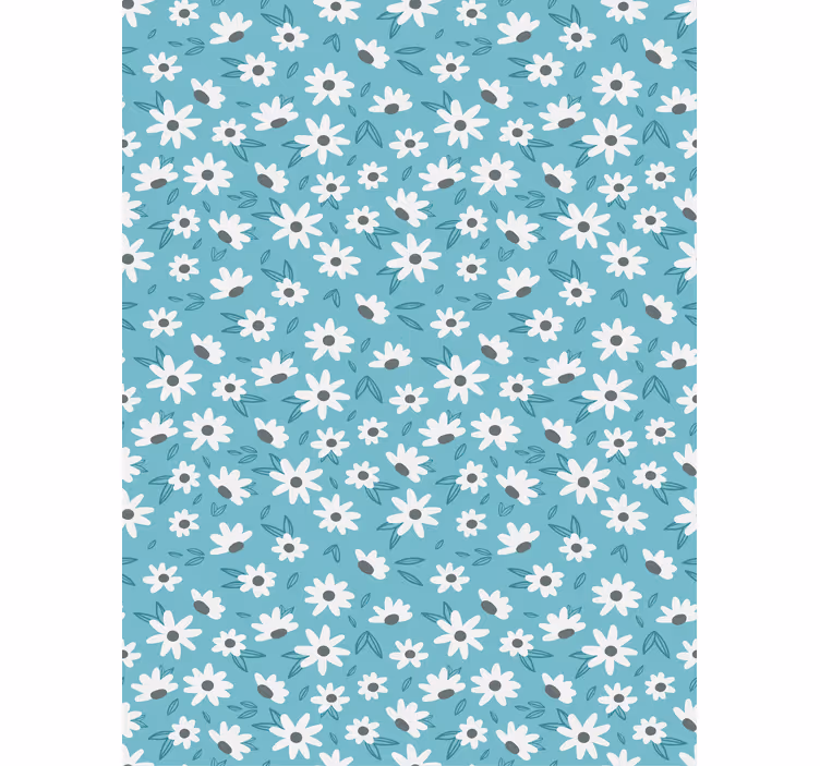 Daisy floral motif dining room roller blind - TenStickers