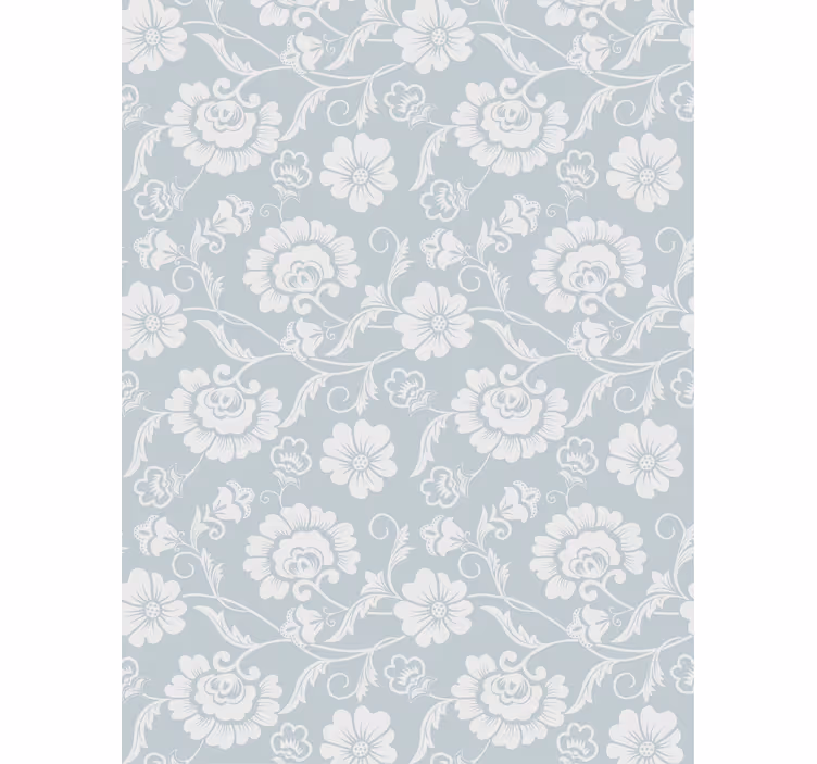 Grey motif sophistication flower roller blind - TenStickers