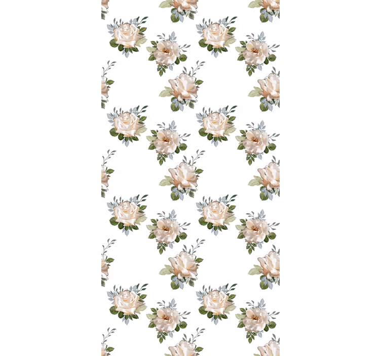 Cosmopolitan-style design flower roller blind - TenStickers