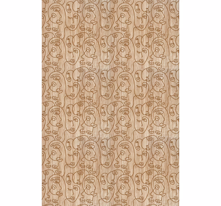 Abstract face patterns modern roller blind - TenStickers