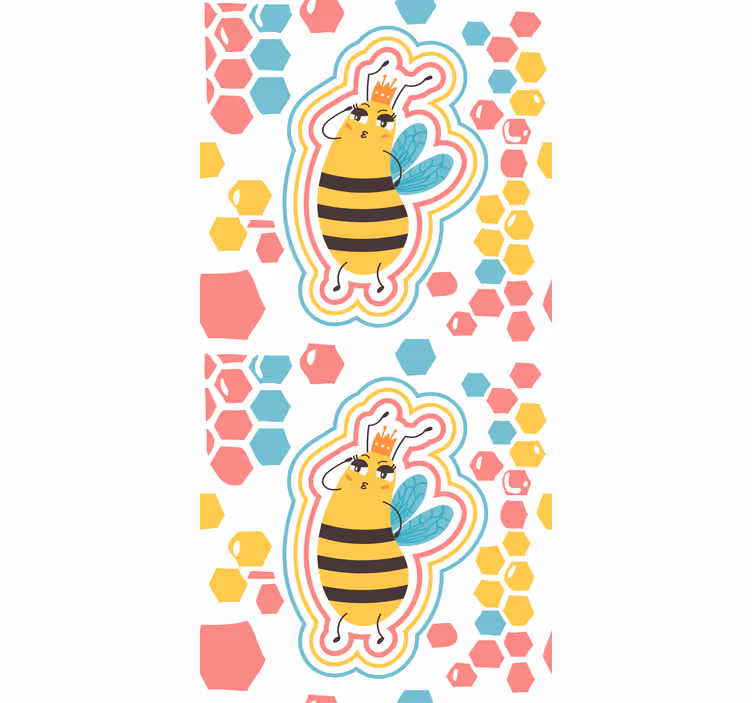 Cute Bee Character animal roller blind - TenStickers