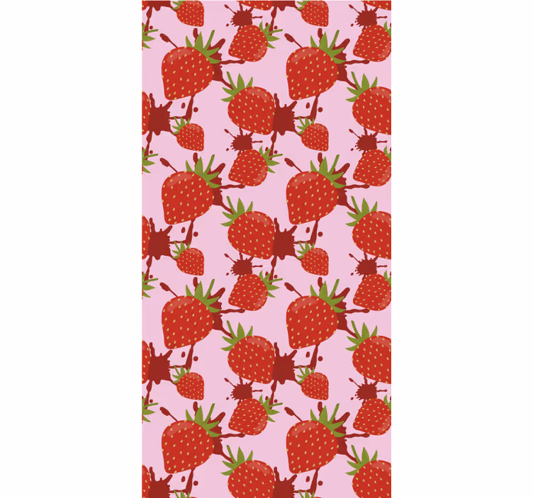 Strawberry Splash Pattern fruit and vegetable roller blind - TenStickers