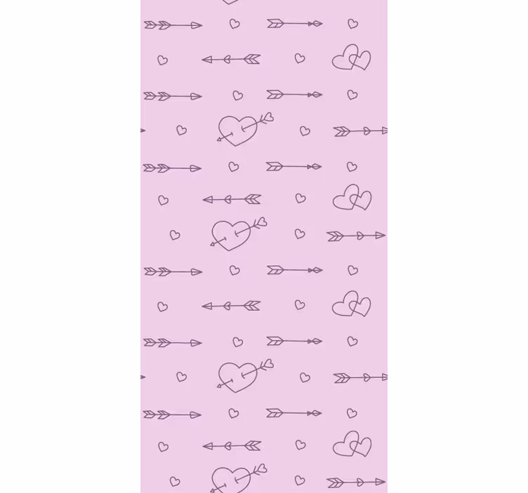 Hearts and arrows romantic roller blind - TenStickers