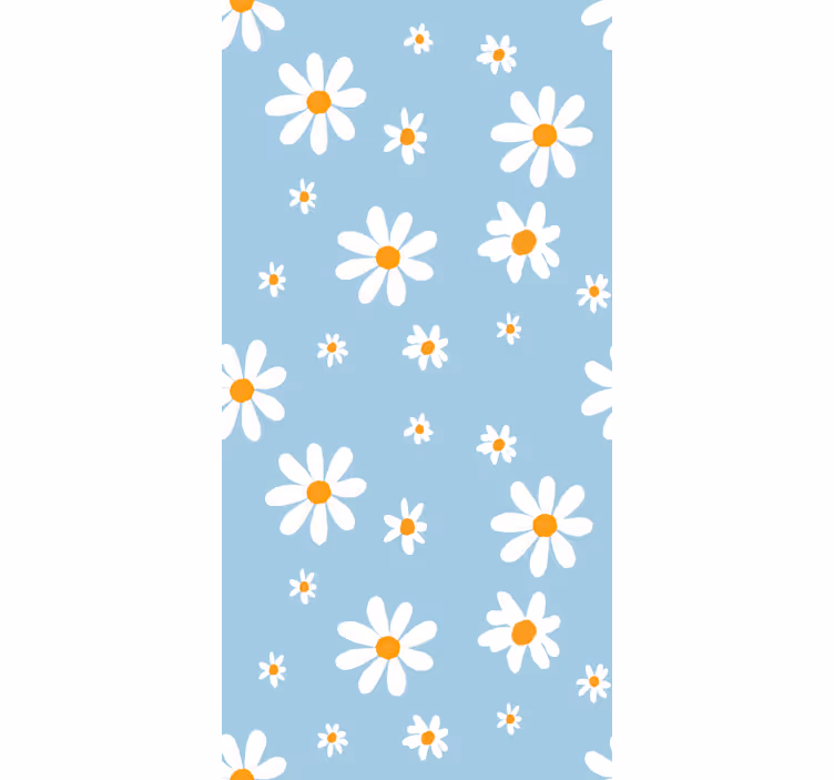 Delicate Daisy Patterns flowers and plants roller blind - TenStickers
