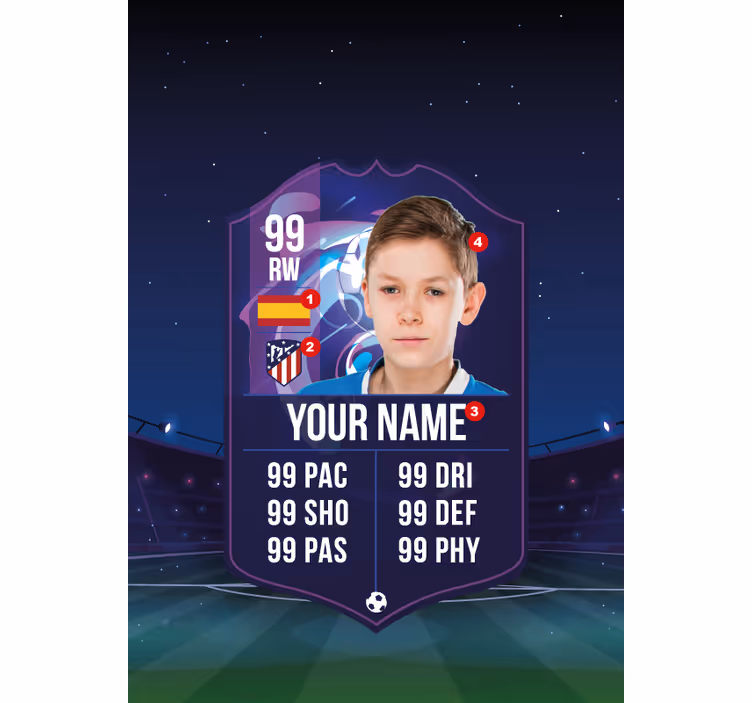 Soccer player card children blind - TenStickers