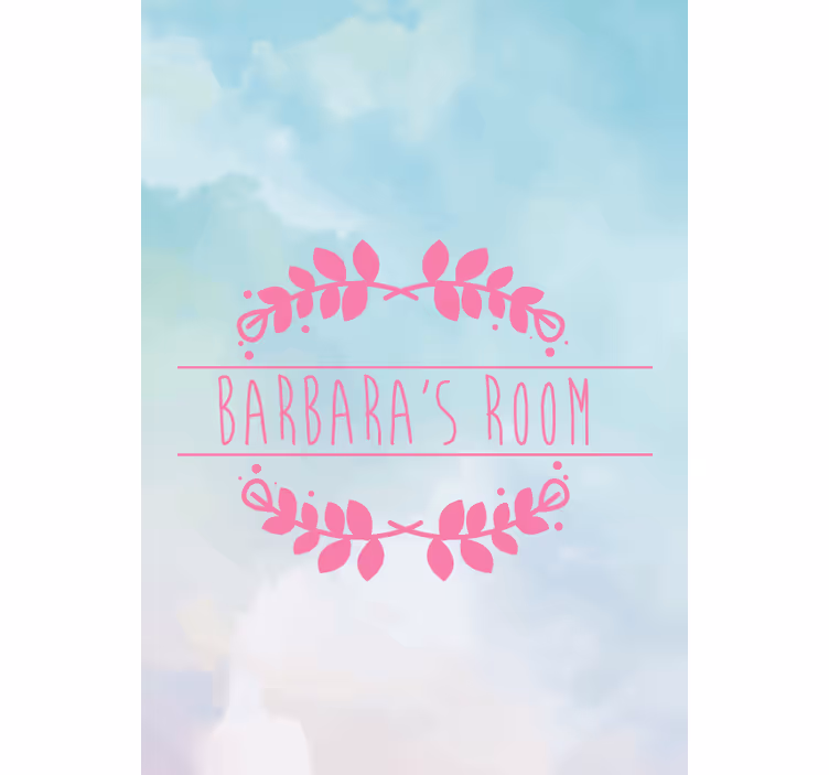 Custom name room childrens blind - TenStickers