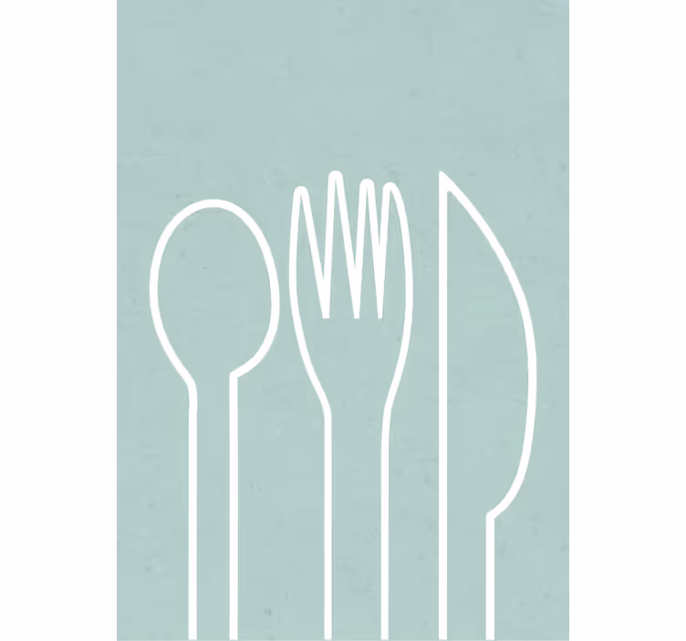 kitchen cutlery roller blind - TenStickers