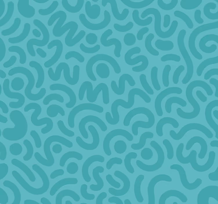 Abstract doodles Turquoise blind - TenStickers