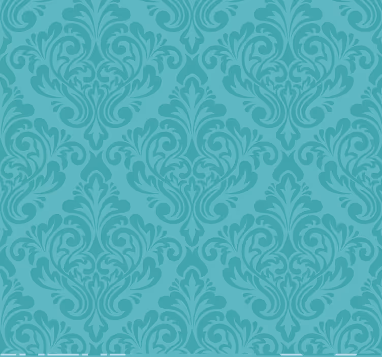 Damask Turquoise window blind - TenStickers