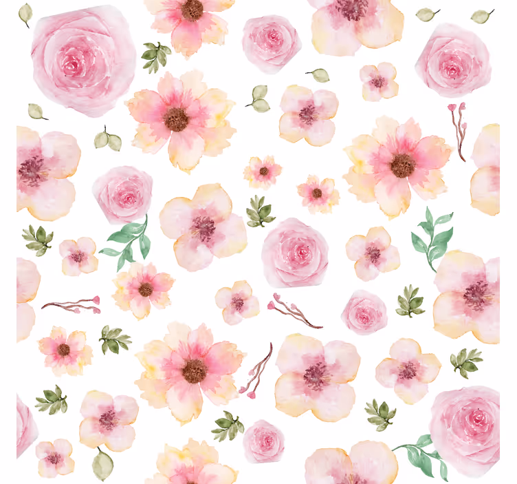 Pinky flowers pattern Flower blind - TenStickers